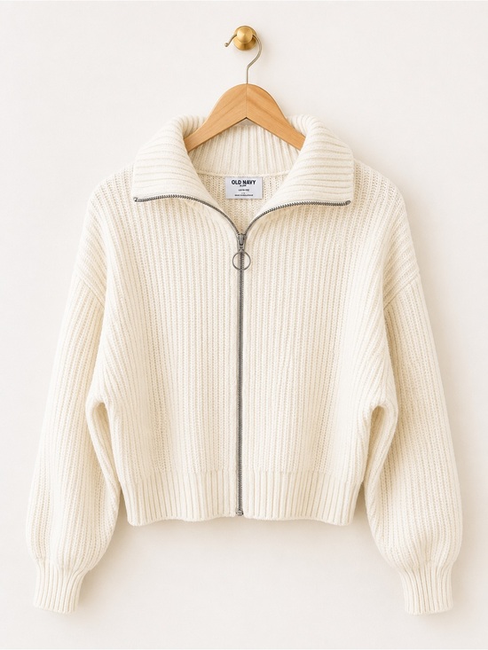 Old Navy Other - New Old Navy SoSoft Cream Zip Cardigan Sweater | Girls Large (10–12)